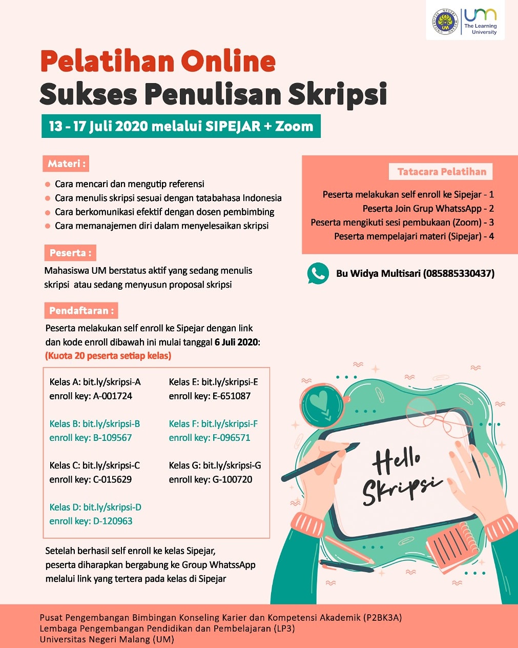 Pelatihan Online “Sukses Penulisan Skripsi”