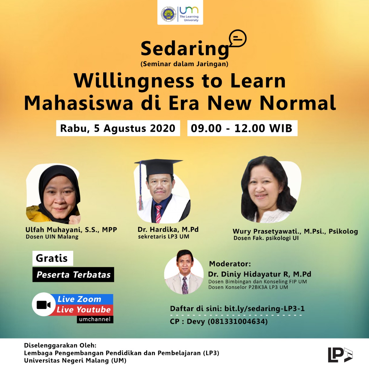 Sedaring (Seminar dalam Jaringan) Willingness to Learn Mahasiswa di Era New Normal