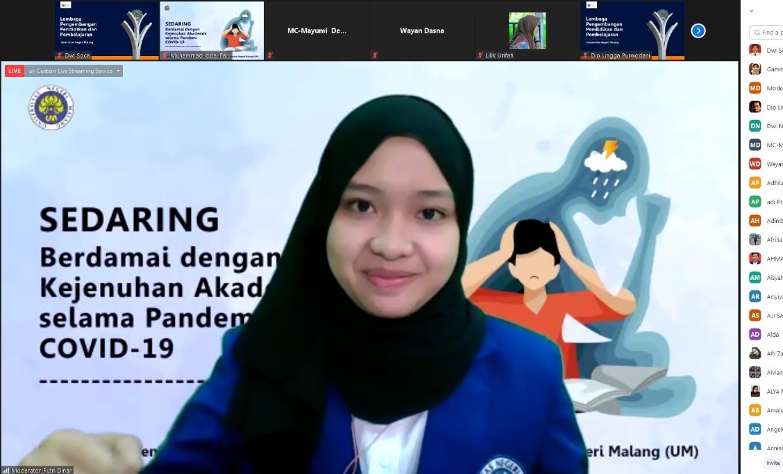 Mahasiswa Perlu Berdamai Dengan Kejenuhan Akademik Saat Pandemi