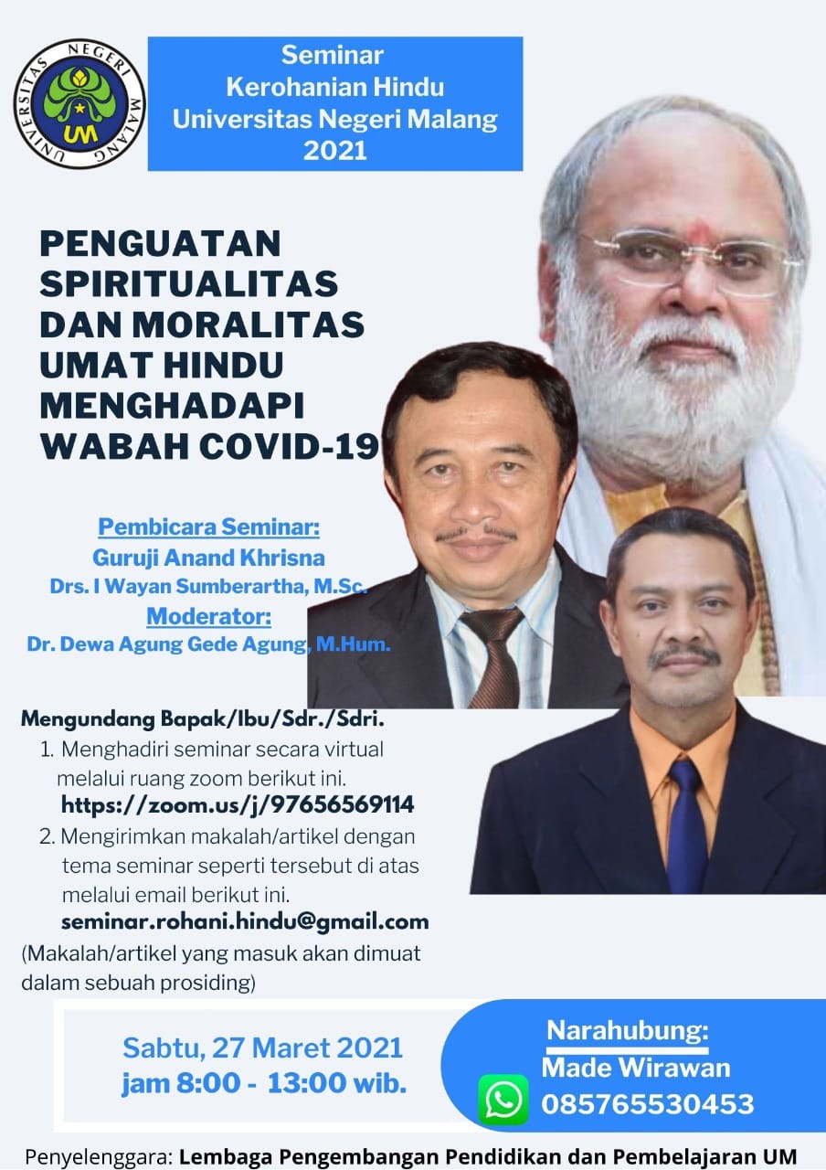 Seminar Kerohanian Hindu Universitas Negeri Malang 2021