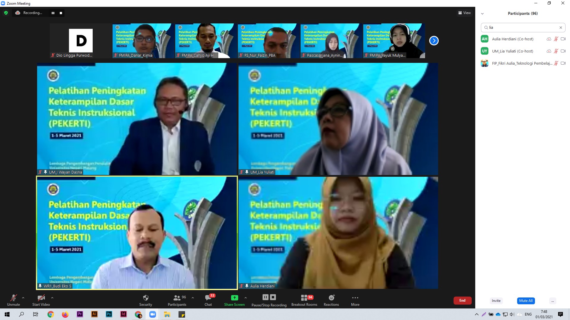 Pelatihan Peningkatan Keterampilan Dasar Teknis Instruksional (PEKERTI) Tahun 2021