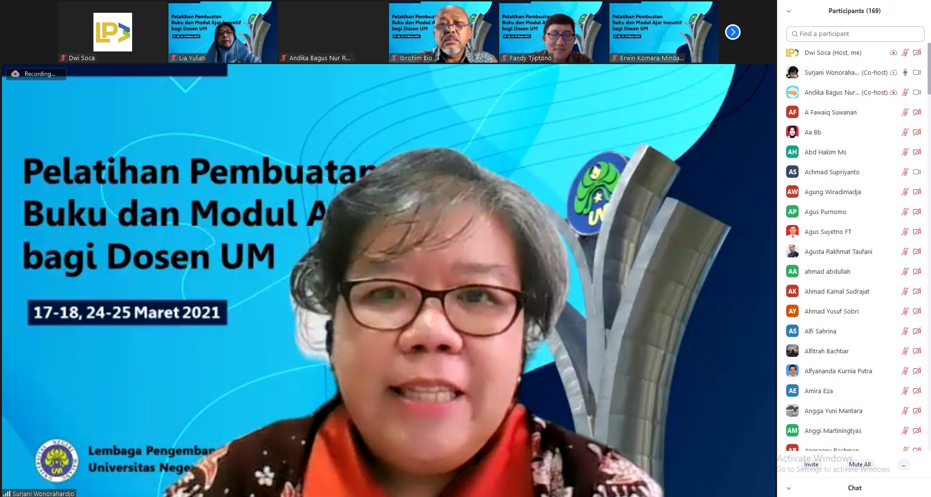 Pelatihan Pembuatan Buku dan Modul Ajar Inovatif Bagi Dosen Universitas Negeri Malang