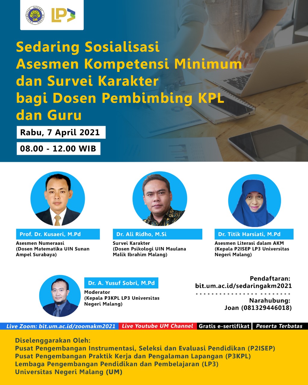 Sedaring Sosialisasi Asesmen Kompetensi Minimum dan Survei Karakter bagi Dosen Pembimbing KPL dan Guru