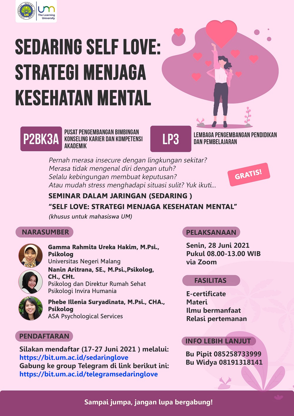 Sedaring “Self Love: Strategi Menjaga Kesehatan Mental”