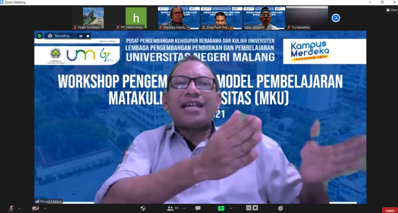 Workshop Pengembangan Model Pembelajaran MKU Universitas Negeri Malang