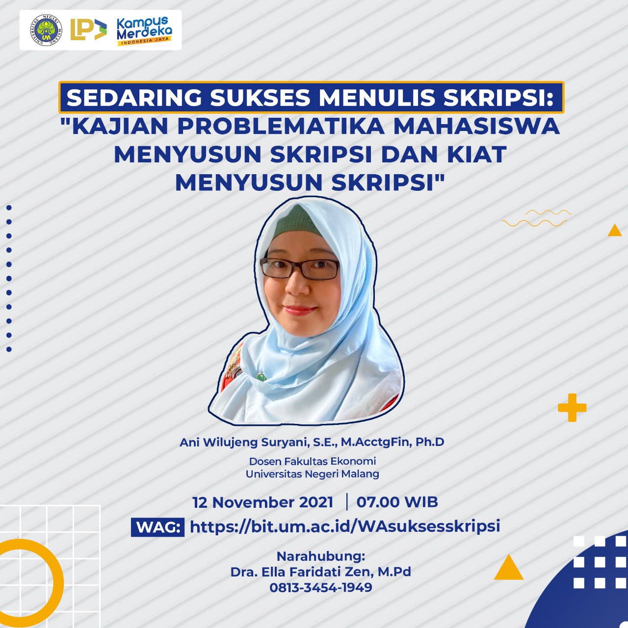 Sedaring Sukses Menulis Skripsi “Kajian Problematika Mahasiswa Menyusun Skripsi dan Kiat Menyusun Skripsi”