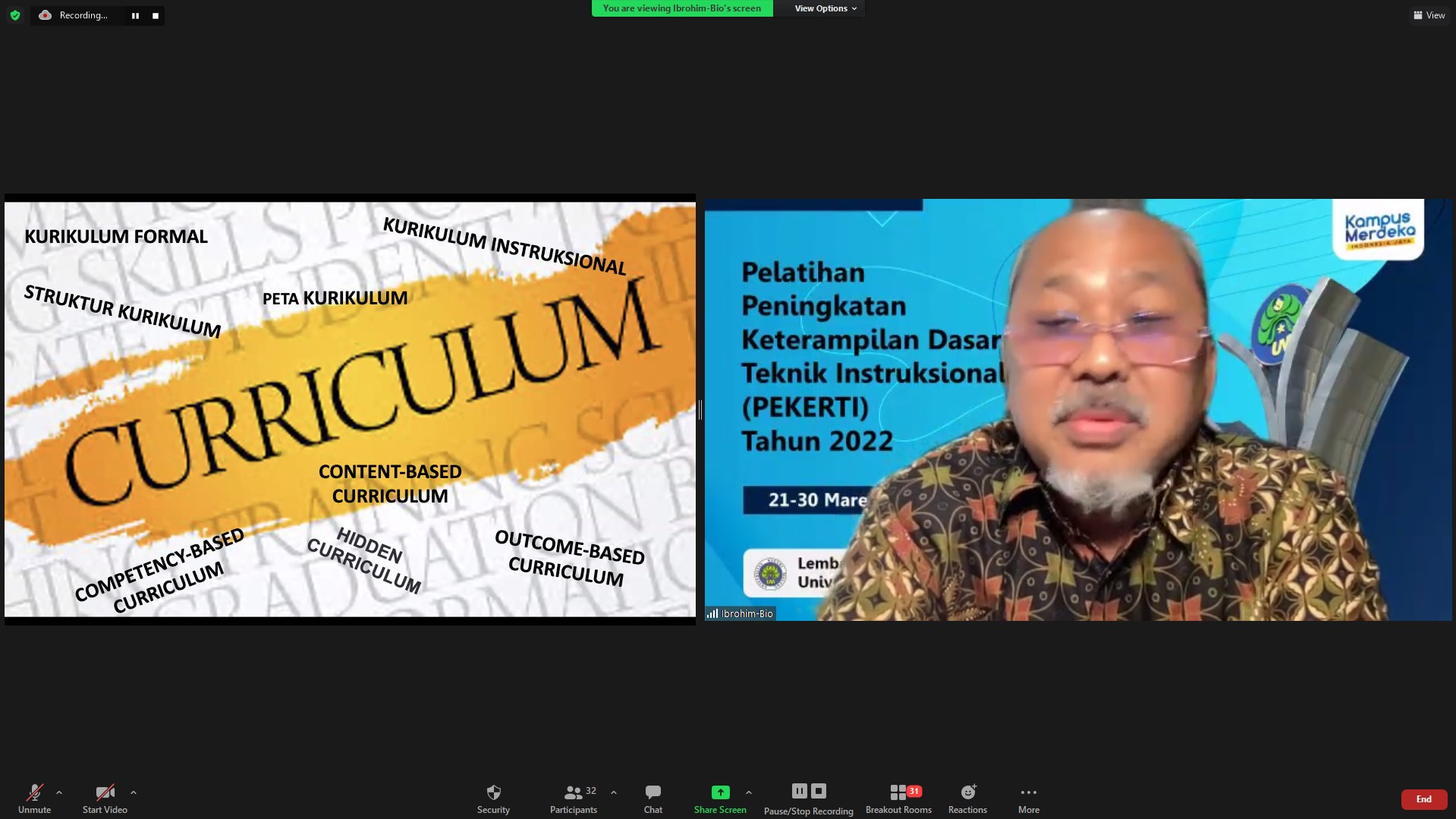 Praktik Pembelajaran (Peer Teaching) Pelatihan Peningkatan Keterampilan Dasar Teknik Instruksional (PEKERTI) UM