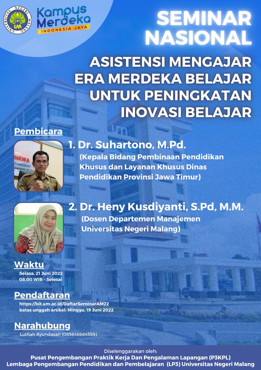 Seminar Nasional Asistensi Mengajar Era Merdeka Belajar untuk Peningkatan Inovasi Belajar