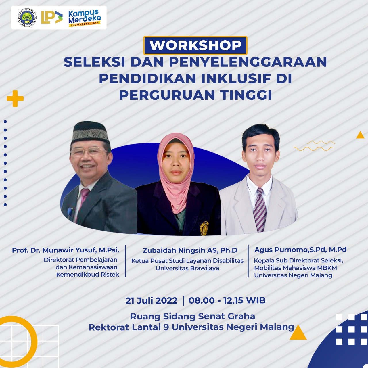 Workshop Seleksi dan Penyelenggaraan Pendidikan Inklusif di Perguruan Tinggi