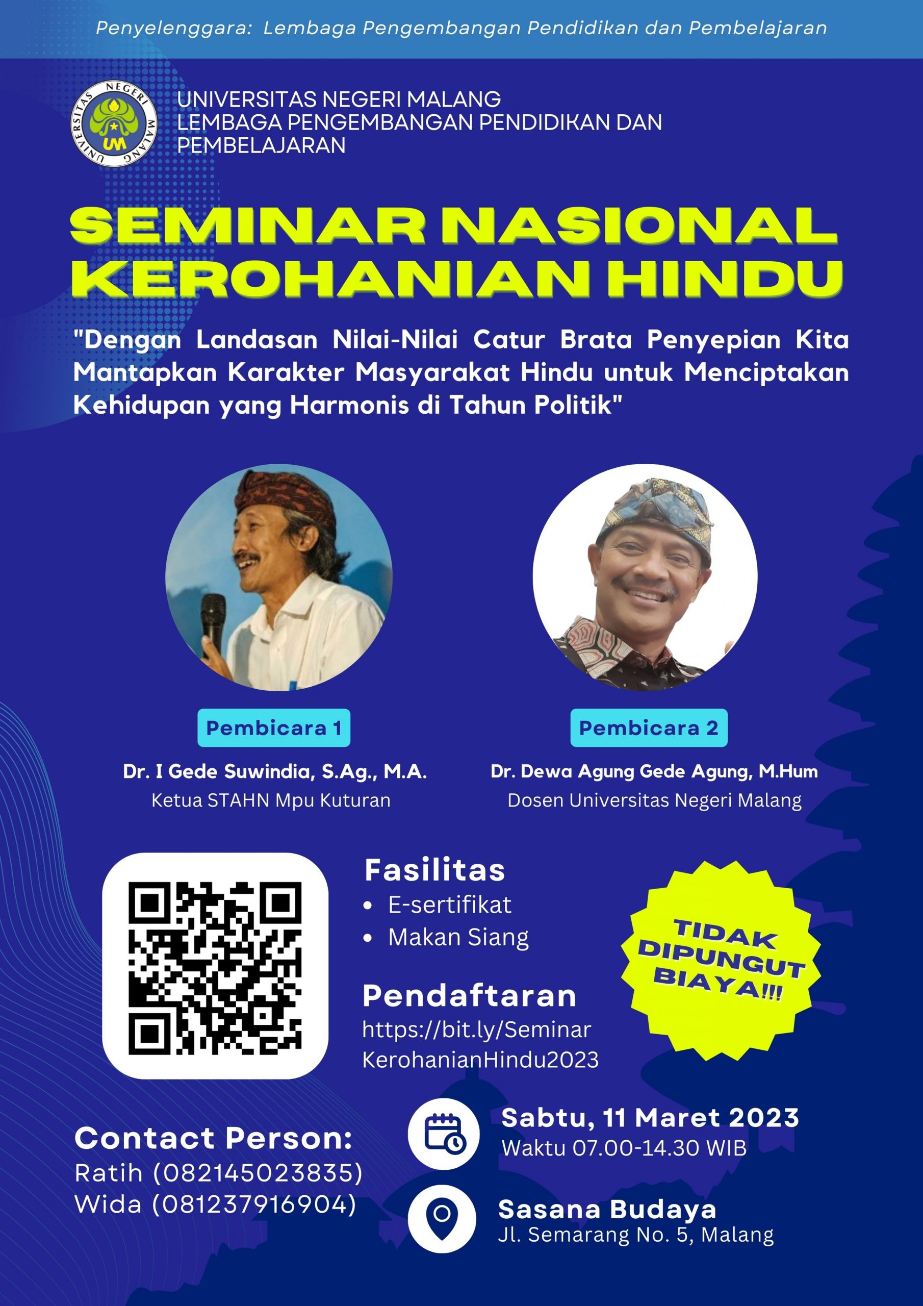 Seminar Nasional Kerohanian Hindu Tahun 2023
