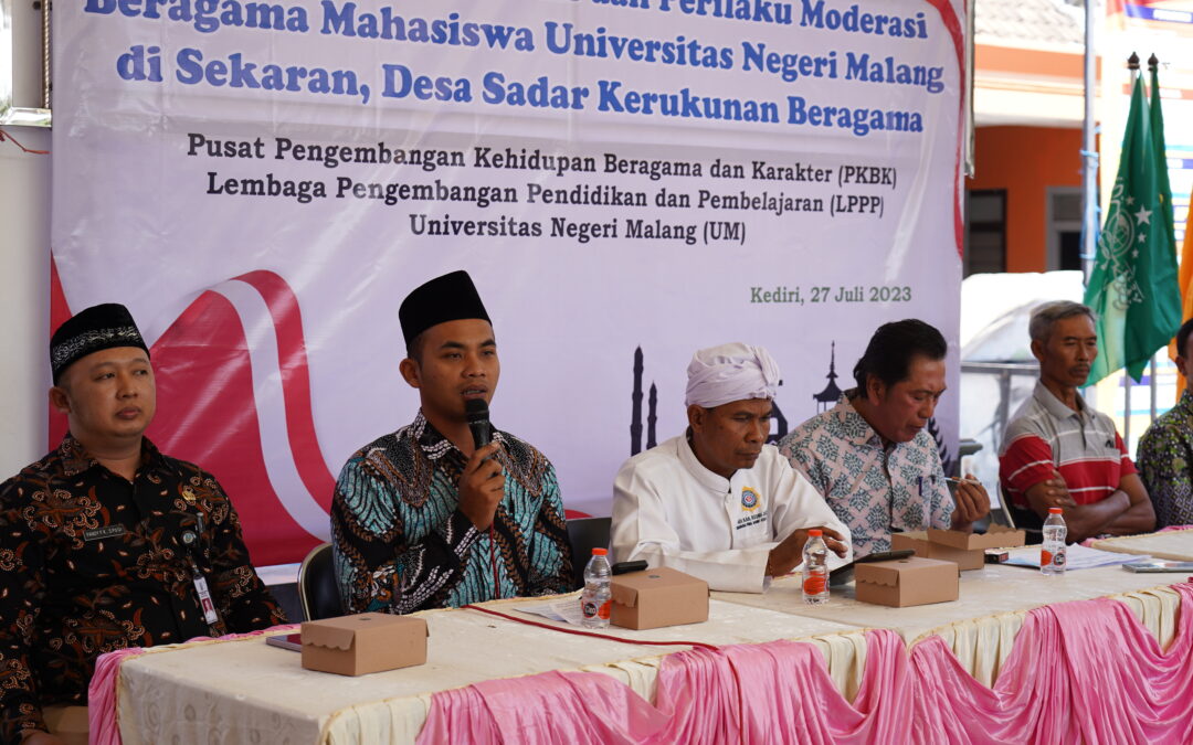 PEMANTAPAN MODERASI BERAGAMA MAHASISWA UNIVERSITAS NEGERI MALANG DI DESA SEKARAN KEDIRI