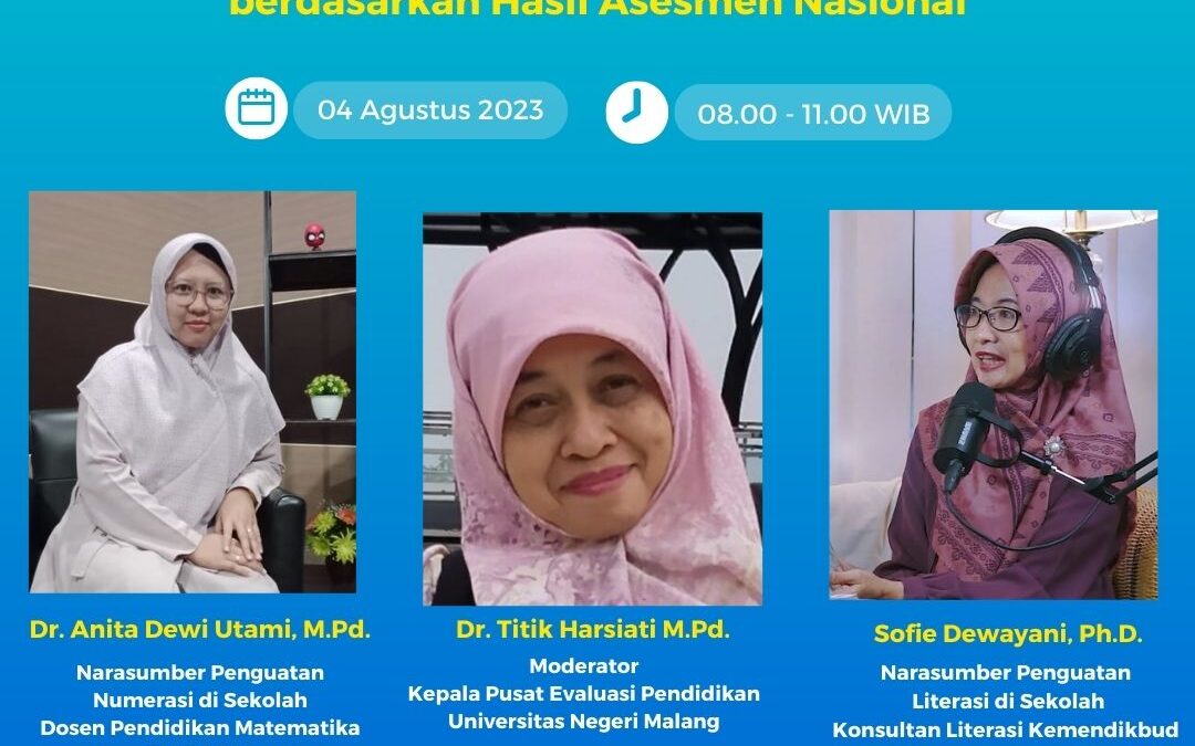 Webinar Penguatan Literasi dan Numerasi di Sekolah berdasarkan Hasil Asesmen Nasional