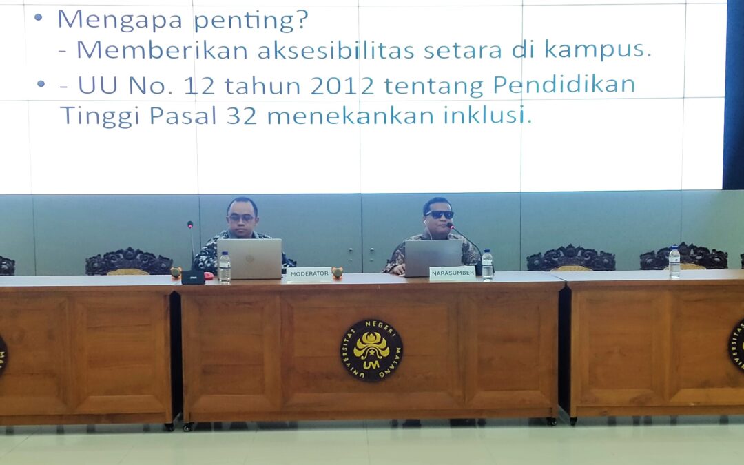 Pakar Disabilitas Nasional Ramaikan Seminar di UM, Ajak Mahasiswa Wujudkan Kampus Inklusif